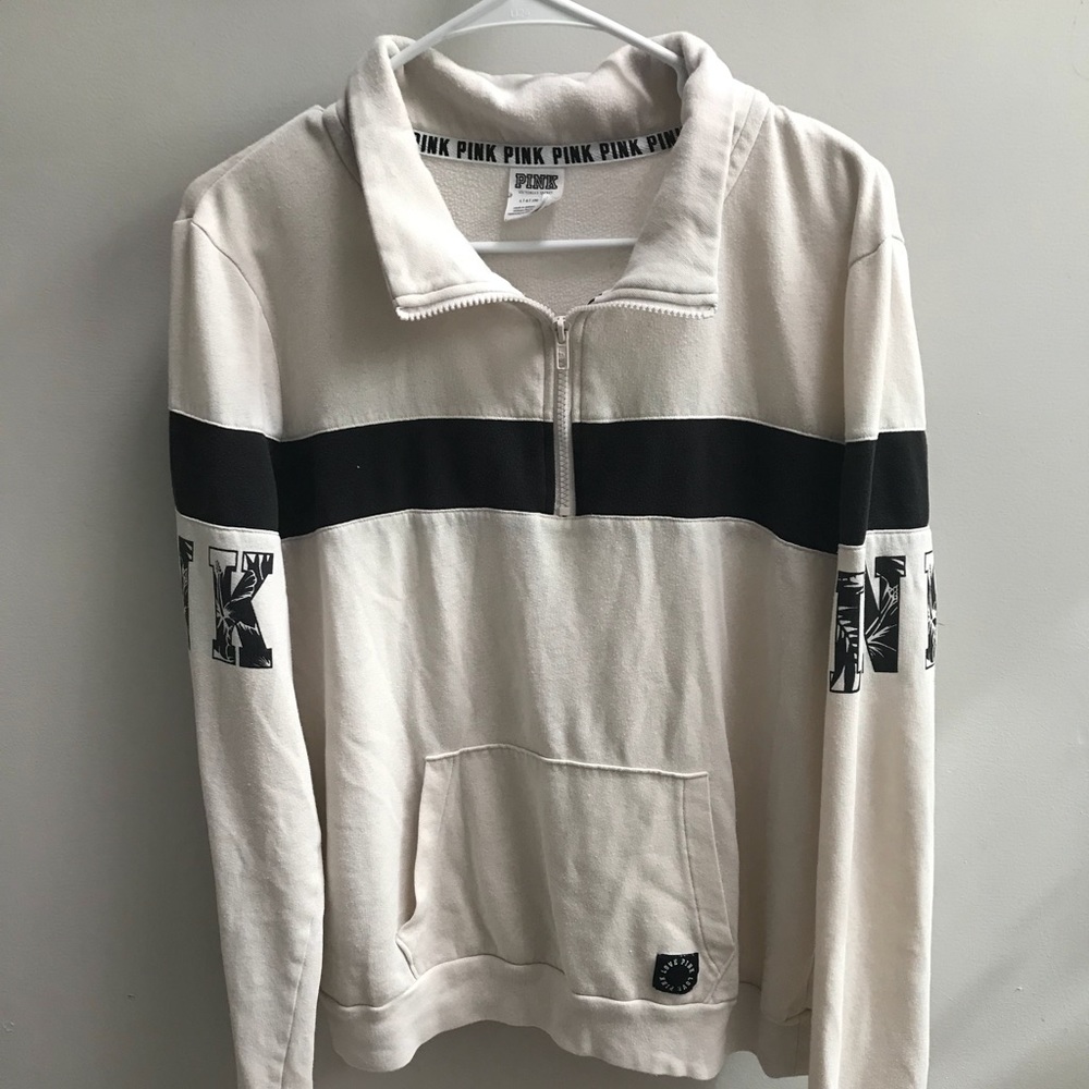 VS PINK Quarter Zip Sweater